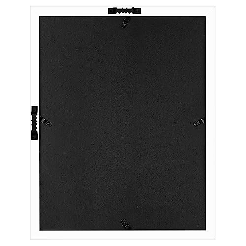 Americanflat 11x14 Shadow Box Frame with Shatter-Resistant Glass - Silhouette Collection - Large Shadow Box Display Case for Tabletop and Wall Display - White with Soft Felt Back - color: White, size: 11x14