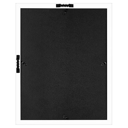 Americanflat 11x14 Shadow Box Frame with Shatter-Resistant Glass - Silhouette Collection - Large Shadow Box Display Case for Tabletop and Wall Display - White with Soft Felt Back - color: White, size: 11x14