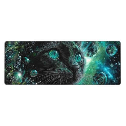 Cat Moon Mouse Pad Extended Large Gaming Mouse Pad XL Stitched Edges for Gamer Home Office 31.5 X 11.8 Inch - color: Cat Moon
