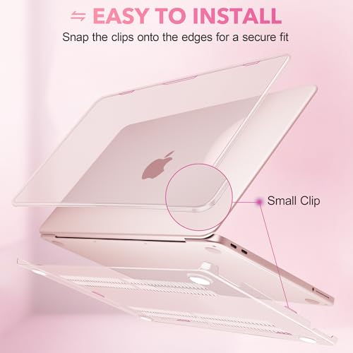 May Chen for MacBook Neo 13 inch Liquid Retina Display ((2026 Release A3404), Slim & Lightweight Protective Case with Screen Protector&Keyboard Cover&Dust Plug, Crystal Blush - color: Crystal Blush