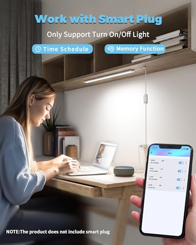 ASOKO Plug-in Under Desk Light, 24Inch LED Workbench Lights with Super Brighten 900Lumen and 3 Temps (3000K/4000K/6000K) for Kitchen Sink/Desk/Workbench-No Motion Sensor Unction - size: 24 Inch-New