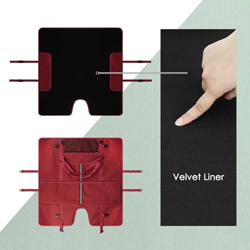 Travel Carrying Bag Compatible with 32" All-in-One Desktop Computer and 32" Monitor (Dark Red) - color: Dark Red