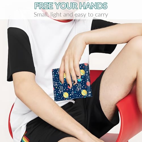 Wallet for Boys Leather Space Universe Wallets Credit Id Card Cash Holder Black Rfid Blocking Zipper Cute Cool Funny Aesthetic Wallets With Coin Pocket Id Window Teen Wallets for Boys Teenager Wallet - color: space-2