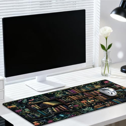 Witches Potions and Books Gaming Mouse Pad 35.4 x 15.7 Inches with Non-Slip Rubber Base, Smooth Cloth Surface Desk Keyboard Mat for Computer, PC, Laptop, Desktop - color: Witches Potions and Books