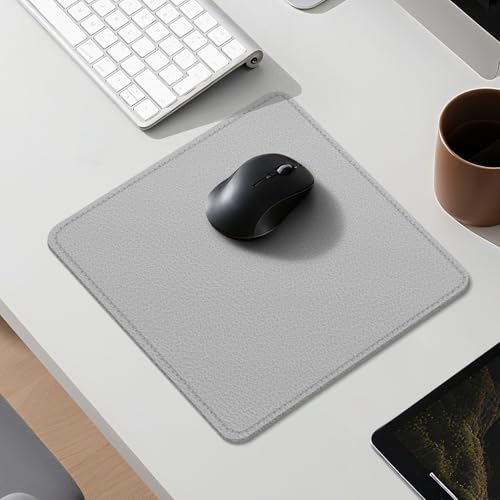Dual Sided Leather Desk Mat - Waterproof Desk Pad - Ideal for Large Mouse Pad and Desk Mats on Top of Desks (Gray, 11"*8") - color: Gray, size: 11"*8"