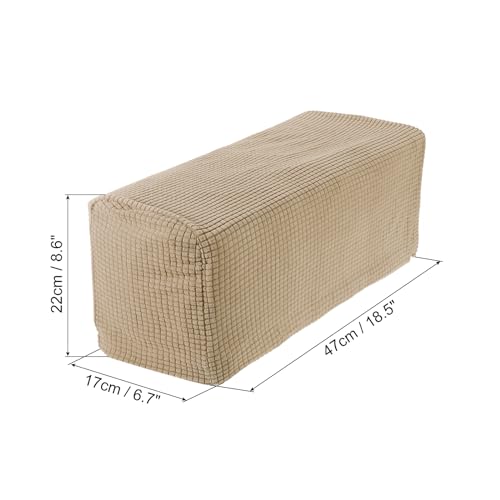 uxcell 2pcs Stretch Armrest Covers for Chairs/Sofas, Couch Arm Covers with Twist Pin, Furniture Protector Slipcovers Sand - color: Sand