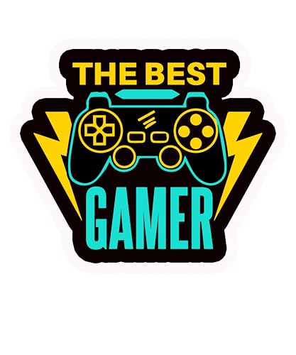 Gaming Funny Gamer Sticker, 5 inches - Wall, Car Bumper Sticker, Decal Waterproof Removable (K) - color: K