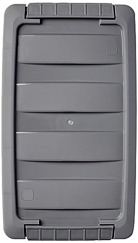 Amazon Basics Plastic Storage Containers with Secure Latching Lids, Stackable Organization Bins, Clear/Grey, 5 Quart, Set of 10 - size: 5 Qt. - 10 Pack