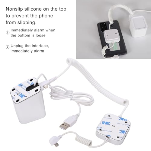 Display Stand, Anti Theft Cell Phone Display Stand,Greater Than Or Equal to 100dB Security Alarm, Fast Charging Infrared Remote Control Unlock for Exhibition(for Android Port, Without claw)