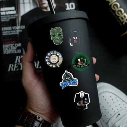 50PCS Hacker Stickers Pack - Cool Programming Stickers for Developers, Coders, Cybersecurity Professionals, Adorn Laptops, Water Bottles, Skateboards, Luggage