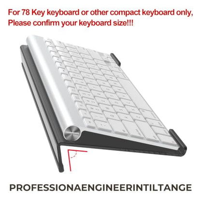 Egchi Acrylic Computer Keyboard Stand for Desk, Keyboard Riser Tilt Lift, Keyboard Holder for Desktop, Desk Keyboard Lifter（Black） - color: Black 11.8in L* 5.1in W* 1.3in H