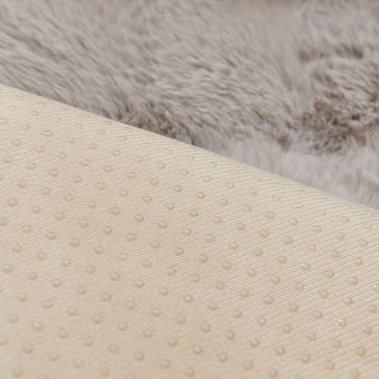 vctops 3 Pieces Faux Rabbit Fur Sofa Armrest Cover for Recliner Chair Non Slip Fluffy Furry Headrest Cover Soft Fuzzy Couch Cover for Dogs Washable Furniture Protector (Light Grey,1 Seat) - color: Light Grey