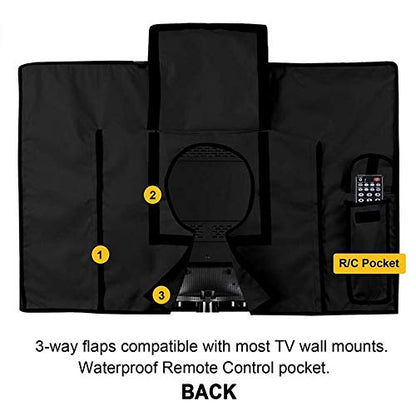 Szblnsm Outdoor TV Cover 40" - 43" - with Bottom Cover - 600D Water-Resistant and Dust-Resistant Material- Fits Your TV Better - size: 40''-43''