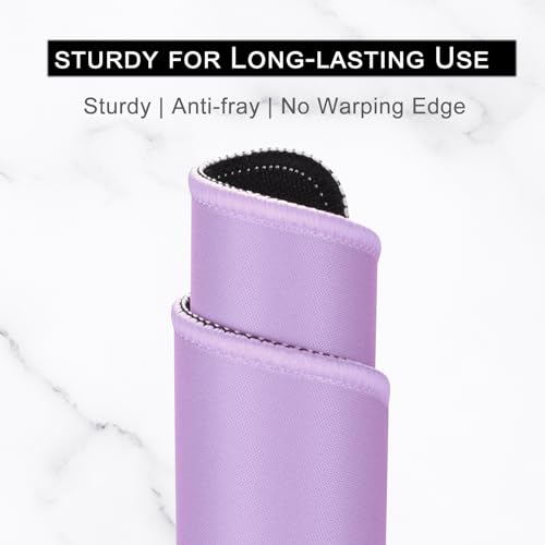 Hsurbtra Mouse Pad, Premium-Textured Square Mousepad 10.2 x 8.3 Inch, Stitched Edge Anti-Slip Waterproof Rubber Pretty Cute Computer Mat for Office Gaming Laptop Women Kids Vanilla Purple - color: Vanilla Purple, size: Square Mousepad (10.2" x 8.3")