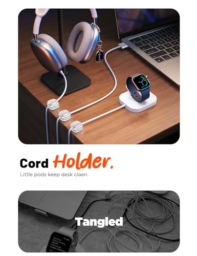 Cable Clips,12Pack Cord Holder Cord Organizer [1s Lock & Strongest Adhesive] Spring Cord Clips Phone Charger Wire Desk Cable Management Nightstand Home Office School Decor Women Desk,Transparent Clear - color: Transparent Clear, size: 12 Pack