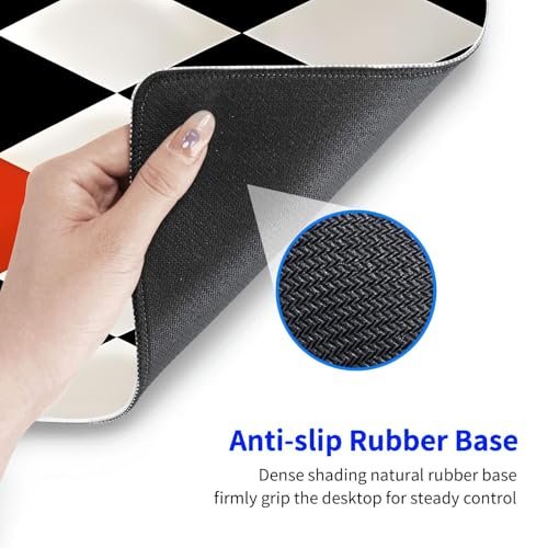 Large Gaming Mouse pad,Checkerboard High Contrast Anti Slip Rubber Base Mouse pad, Suitable for Computer, Laptop, Office Desk Accessories - color: Checkerboard High Contrast