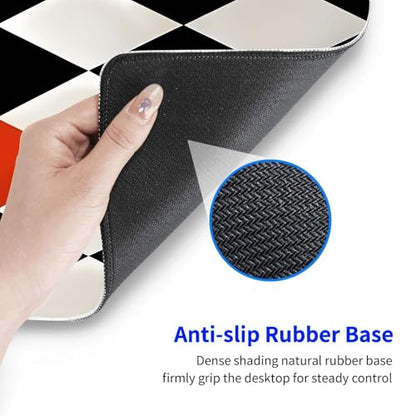 Large Gaming Mouse pad,Checkerboard High Contrast Anti Slip Rubber Base Mouse pad, Suitable for Computer, Laptop, Office Desk Accessories - color: Checkerboard High Contrast