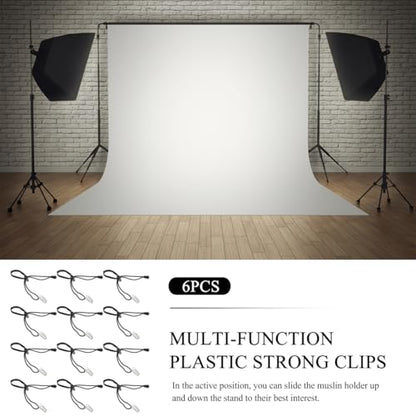 OSALADI 12 Pack Background Clips Multi-Function Nylon Fabric Clamps for Backdrops Adjustable a-Shape Holder for Crossbars and Light Stands for Photography Studio Video Production Digital Photo Shoot