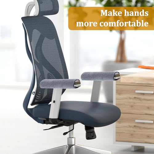 Wheelchair Armrest Pads, 2 Pcs Widened Wheelchair Armrest Covers Self Adhesive Strips Wheelchairs Accessories Adults Soft Wheel Chair Arm Rest Pads for Wheelchairs Office Chairs, Wicking