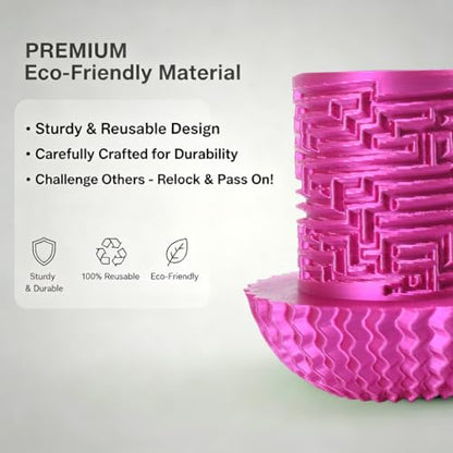 Maze Puzzle Box for Cash Gift, Money Holder Gift Box | Maze puzzle, hidden cash compartment, money gift, birthday anniversary, brain teaser, surprise holder gift for teens & adults - color: Purple