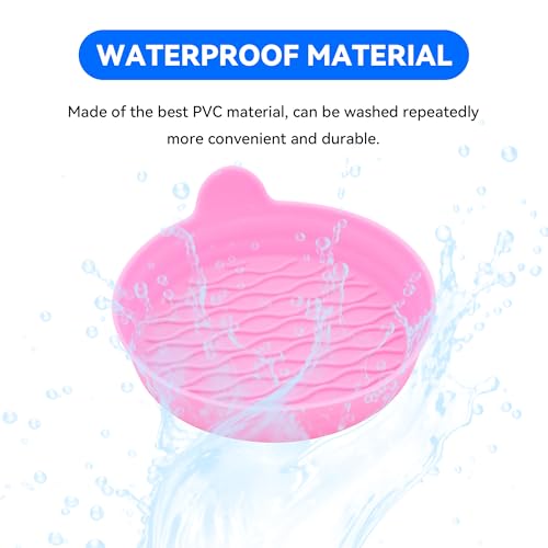 4PCS Car Cup Holder Coasters, Universal Silicone Non-Slip Insert Cup Coasters, Soft Wave Pattern Cup Holders, Car Interior Accessories for SUV, Truck, RV (Pink) - color: Pink
