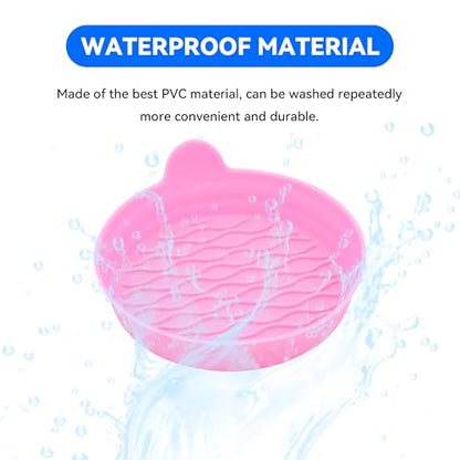 4PCS Car Cup Holder Coasters, Universal Silicone Non-Slip Insert Cup Coasters, Soft Wave Pattern Cup Holders, Car Interior Accessories for SUV, Truck, RV (Pink) - color: Pink