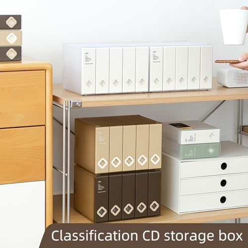 CD Case, 120 Capacity CD/DVD Case Holders Wallet Hard Plastic DVD Disc Cases Storage Binder for Car Home Office Travel (1, 120 Capacity White) - color: 120 Capacity White