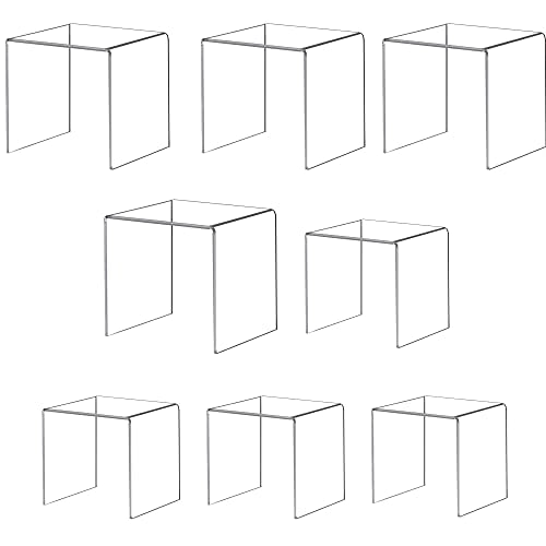 Acylic Riser Square Display Stand For Cupcakes, Arts and Crafts (Clear, 8P-4&5INCH) - color: Clear, size: 8P-4&5INCH