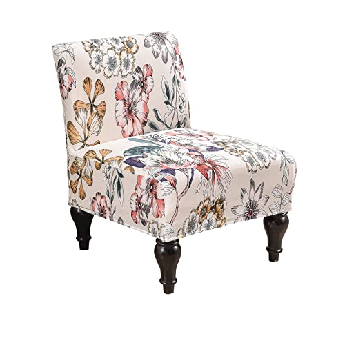 Eco-Ancheng Armless Chair Slipcover Removable Armless Accent Chairs Covers Washable Armless Slipper Chair Slipcover Printed Armless Chair Furniture Protector Covers for Living Dining Room Hotel - color: 502