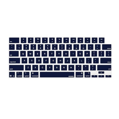 MOSISO Keyboard Cover Skin Compatible with MacBook Air 13.6 inch 2025 M4 A3240/Air 15 inch 2025 M4 A3241/Pro 14 inch 2025 M5 A3434, Navy Blue - color: Navy Blue