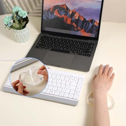 Gel Wrist Rest for Mouse, Transparent Cushion Wrist Support Wrist Pad Ergonomic Mouse Wrist, Hand Mouse Wrist Rest for Computer, Laptop, Office, Home, School
