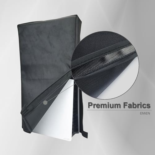 Dust Cover for PS5 Pro Console. EMiEN Oxford Fabric Anti-Scratch Waterproof Dust Guard with Back Cable Port Compatible with Sony PlayStation 5 Pro Digital & Disk Version