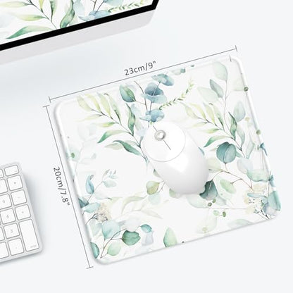 eulps Mouse Pad with Stitched Edge, Multiple Patterns Computer Mouse Pads with Non-Slip Rubber Base, Washable Cloth Mousepad, for Gaming, Laptop, PC (Leaves) - color: 30Leaves