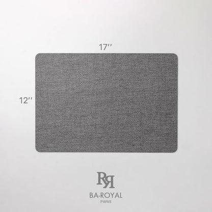 Baroyal Faux Leather Placemats Set of 6 Vinyl Washable Wipeable Table Mats for Kitchen Dining Table Heat Resistant Waterproof Modern Indoor/Outdoor Placemats Non-Slip Easy Clean Place Mats (Midnight) - color: C-midnight