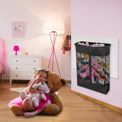 Pegboard Baskets,Pegboard Wall Organizer with Take and Go Design,Extra Large (26*18*11 Inches) Mesh Peg Board Organizer Accessories ,Easy Access Zipper for Home Sport Garage Storage (EXTRA LARGE)