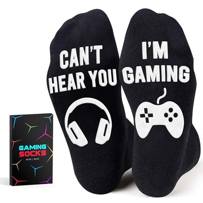 Gamers Gifts for Men, Boys - Gifts for Gamers - Gaming Socks, Stocking Stuffers for Men, Boyfriend, Son Gaming Novelty Socks - color: Gaming01
