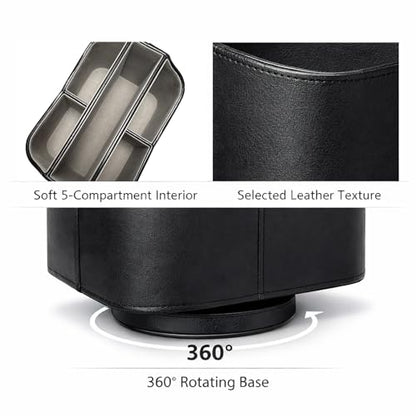 UnionBasic Rotating Desk Organizer, 360 Desk Spinning Caddy, Desktop TV Guide/Mail/Media/Remote Controller Holder Organizer,Black - color: Black