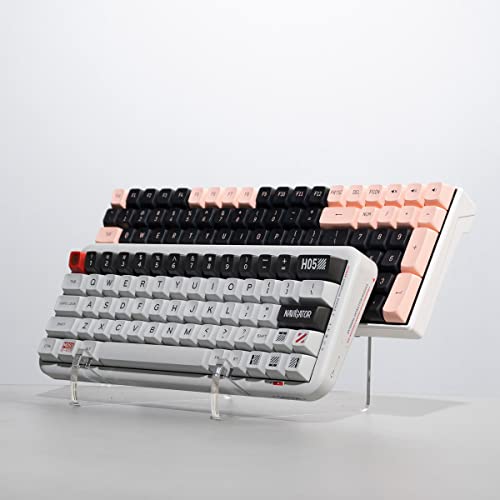 Sumgsn Keyboard Display Stand, Keyboard Storage Stand, Keyboard Holder, White Transparent Acrylic Stand for Two Mechanical Keyboard - color: White