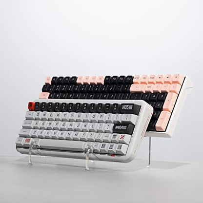 Sumgsn Keyboard Display Stand, Keyboard Storage Stand, Keyboard Holder, White Transparent Acrylic Stand for Two Mechanical Keyboard - color: White