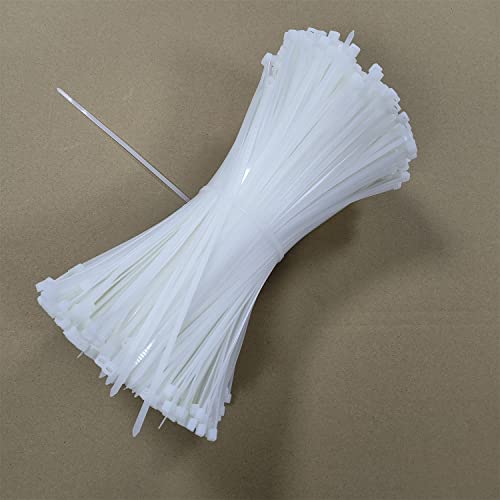 Zip Ties 1000 pcs 12 inch Cable Zip Ties Heavy Duty, Premium Plastic Wire Ties with 50 LBS Tensile Strength, UV Resistant Cable Ties, Self-Locking White Nylon Tie Straps (12 inch 1000 pcs, White) - color: White, size: 12 inch 1000 pcs