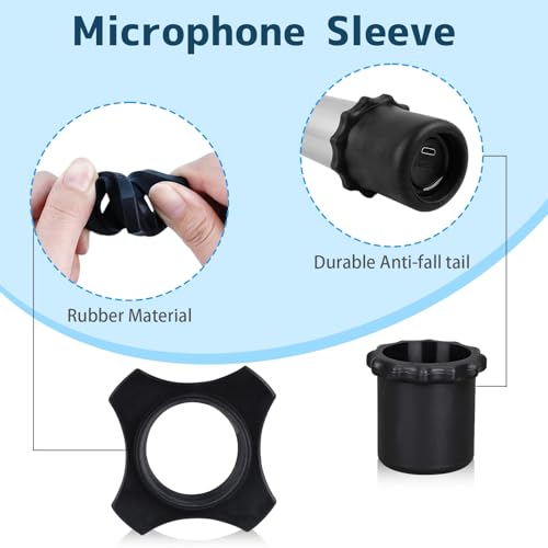 BILIONE Aluminum Alloy Desktop Microphones Storage Holder, Fashionable Tabletop Mics Organizer for Karaoke Wireless Microphones(Black)