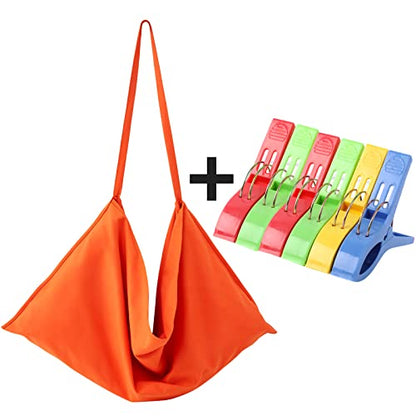 VOCOOL Chaise Lounge Chair Towel Covers with Side Pockets, 85" x 30" Orange | Soft Thick Quick Dry, Beach Chair Cover Pool Chair Towel, Lounge Chair Cover, for Pool Sun Lounger Hotel Sunbathing Vacation - color: Orange