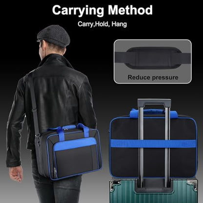 GDNasist Carrying Case Fit for PS5, Travel Thickened Protective Bag Compatible with Playstation 5 Console, Headset, PS5 Controller, Game Discs, and Gaming Accessories - color: Black