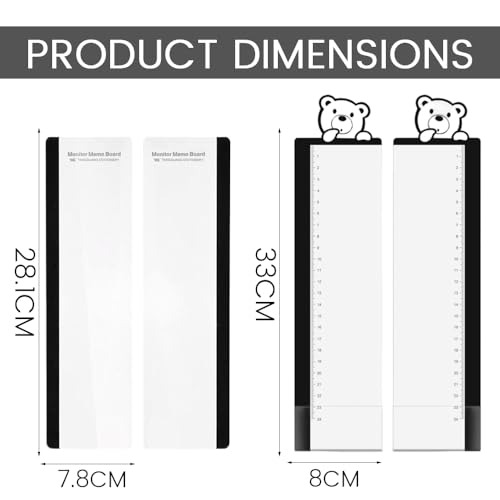 4 Pack Desk Buddy Monitor Memo Board Side Mount - Cute Office Desk Accessories for Women,Computer Side Panel Memo Creative Monitor Side Panel with Phone Holder,Office Essentials for Desk Organization