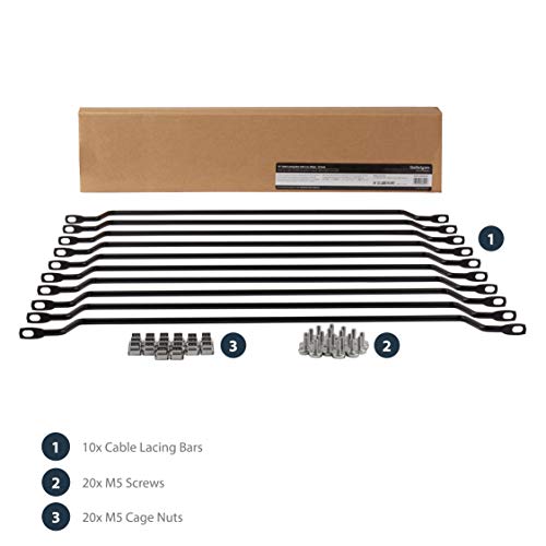 StarTech 10-Pack Lacing Bar with 2in Offset for 19in Rack (CMLB102) - style: 2in offset