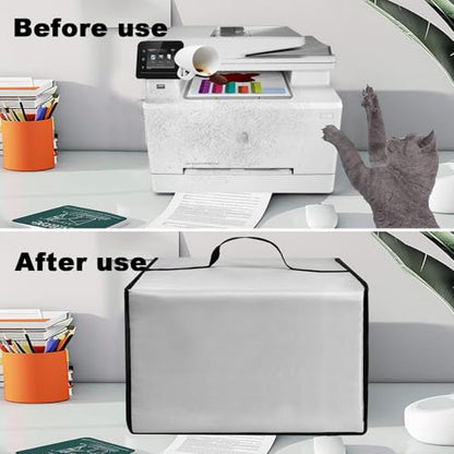 Printer Dust Cover Case for Canon MF652Cw/for Brother L3300CDW /HP M283fdw Printer - color: Silver
