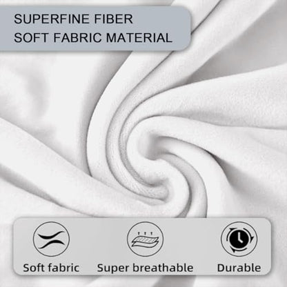 Velvet Armrest Covers for Chairs and Sofas Soft Stretch Couch Arm Cover Set of 2 Non Slip Sofa Armrest Slipcover Furniture Protector for Sofa, Couch, Armchair, Recliner, White - color: White