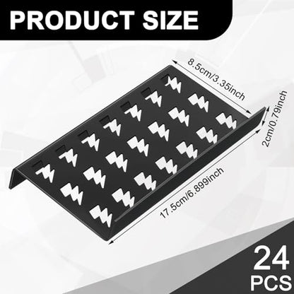Yalikop 24 Pcs Trading Card Risers for Display Case Acrylic Modular Display Risers for Cardshow Vendor Sport Card Board Game (Lightning) - style: Lightning