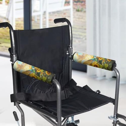 Wheelchair Armrest Covers Wheel Chair Accessories Adults 2 Pack Wheelchair Arm Pads for Office Transport Chair Pressure Relief Hummingbird - color: Hummingbird