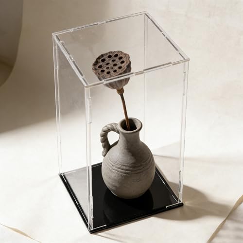 uxcell Acrylic Clear Display Case Box Dustproof Protection Showcase Cube Collectibles Show Box 5.9x5.9x11.8inch - size: 5.9x5.9x11.8inch